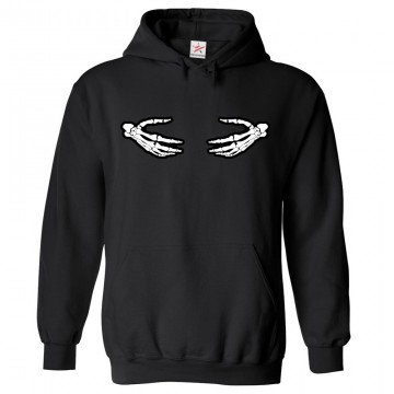 Skeleton Hands Classic Unisex Kids and Adults Pullover Hoodie for Halloween